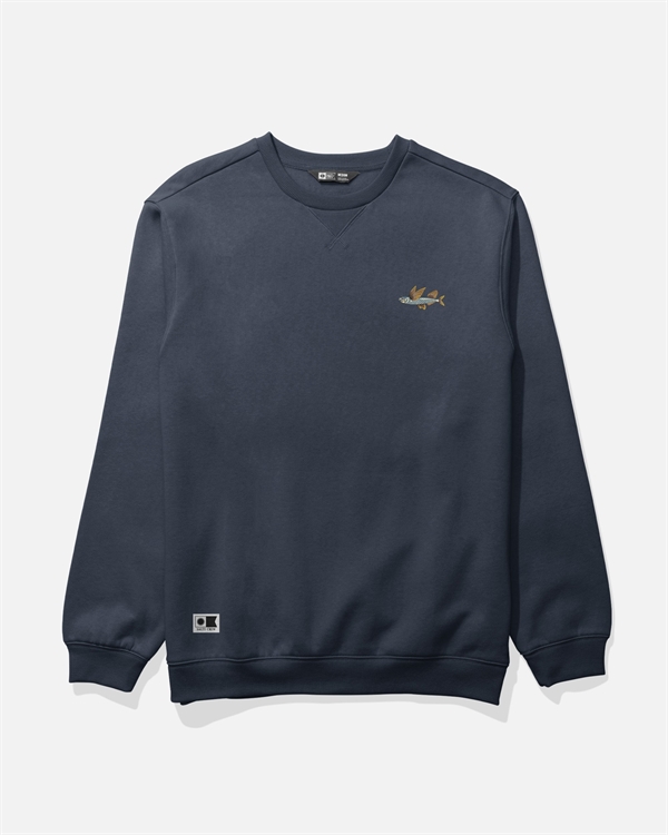 Salty Crew Worn in Crew Fleece - Navy